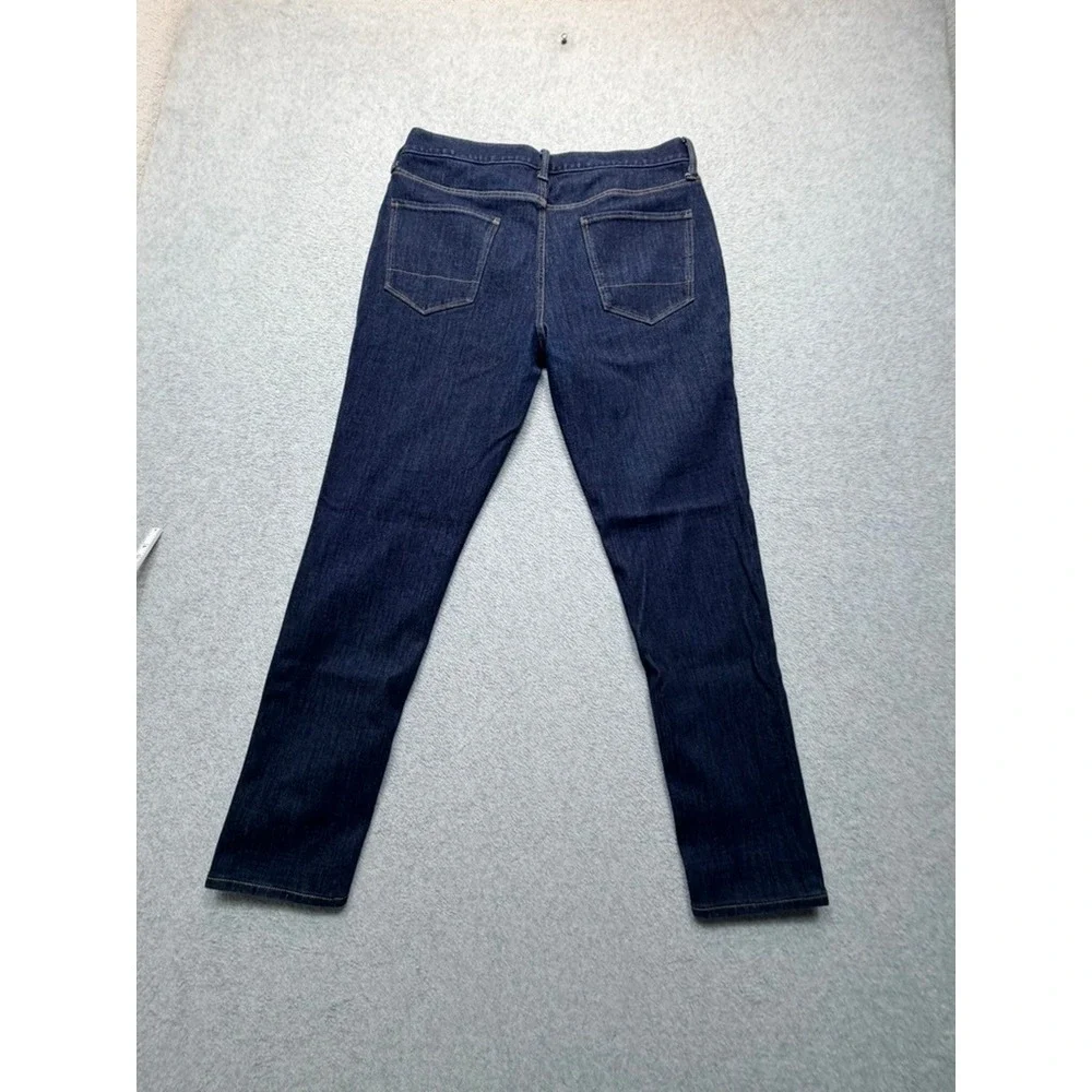 Banana Republic Mens Rapid Movement Slim Jeans Dark Wash Indigo 34x30 28 Inseam